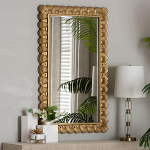   Hospitality furniture - Gold Seashell Accent Mirror - www.oroatrade.com | Oroa.com