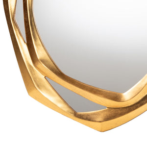   Hospitality furniture - Gold Geometric Abstract Accent Mirror - www.oroatrade.com | Oroa.com