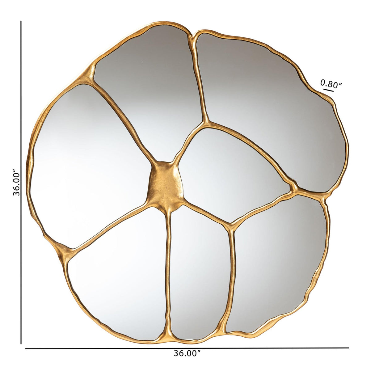   Hospitality furniture - Gold Flower Accent Wall Mirror - www.oroatrade.com | Oroa.com
