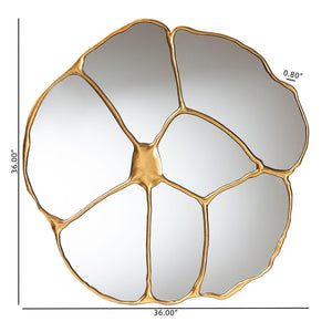   Hospitality furniture - Gold Flower Accent Wall Mirror - www.oroatrade.com | Oroa.com