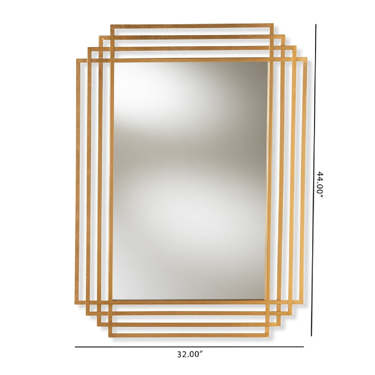   Hospitality furniture - Gold Art Deco Accent Mirror - www.oroatrade.com | Oroa.com