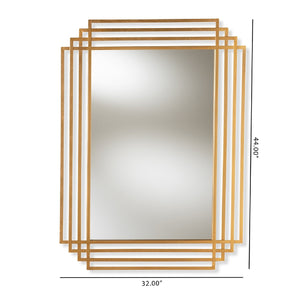   Hospitality furniture - Gold Art Deco Accent Mirror - www.oroatrade.com | Oroa.com