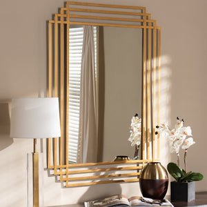   Hospitality furniture - Gold Art Deco Accent Mirror - www.oroatrade.com | Oroa.com