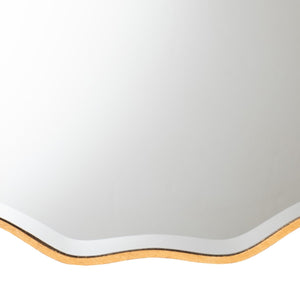   Hospitality furniture - Gold Scalloped Round Mirror - www.oroatrade.com | Oroa.com