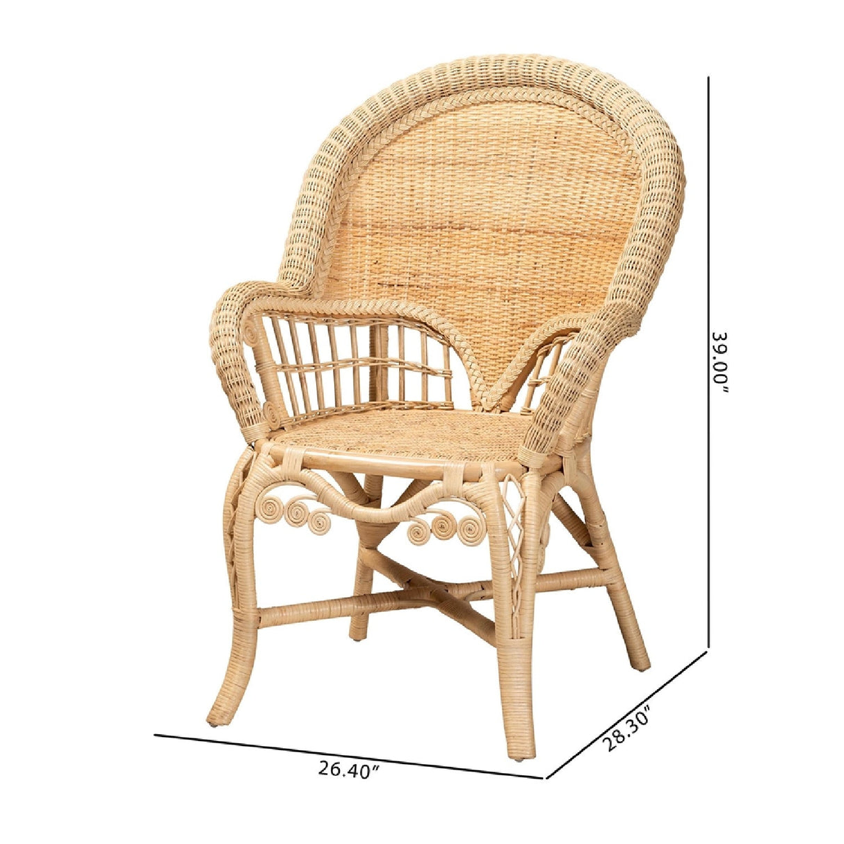   Modern European furniture - Woven Natural Rattan Accent Chair - www.oroa.com | Oroa.com
