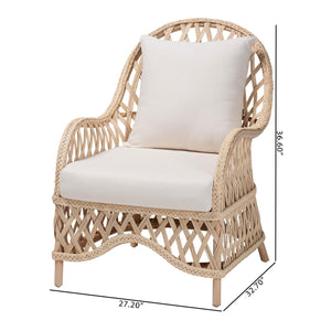   Modern European furniture - Braided Rattan Padded Lounge Chair - www.oroa.com | Oroa.com