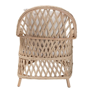   Modern European furniture - Braided Rattan Padded Lounge Chair - www.oroa.com | Oroa.com