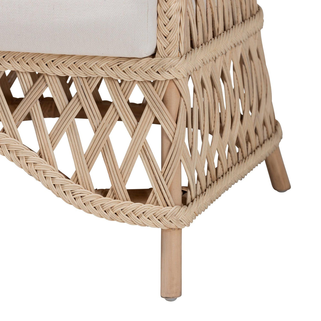   Modern European furniture - Braided Rattan Padded Lounge Chair - www.oroa.com | Oroa.com