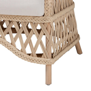   Modern European furniture - Braided Rattan Padded Lounge Chair - www.oroa.com | Oroa.com