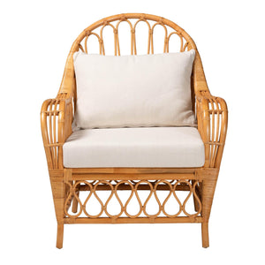   Modern European furniture - Bohemian Rattan Padded Lounge Chair - www.oroa.com | Oroa.com