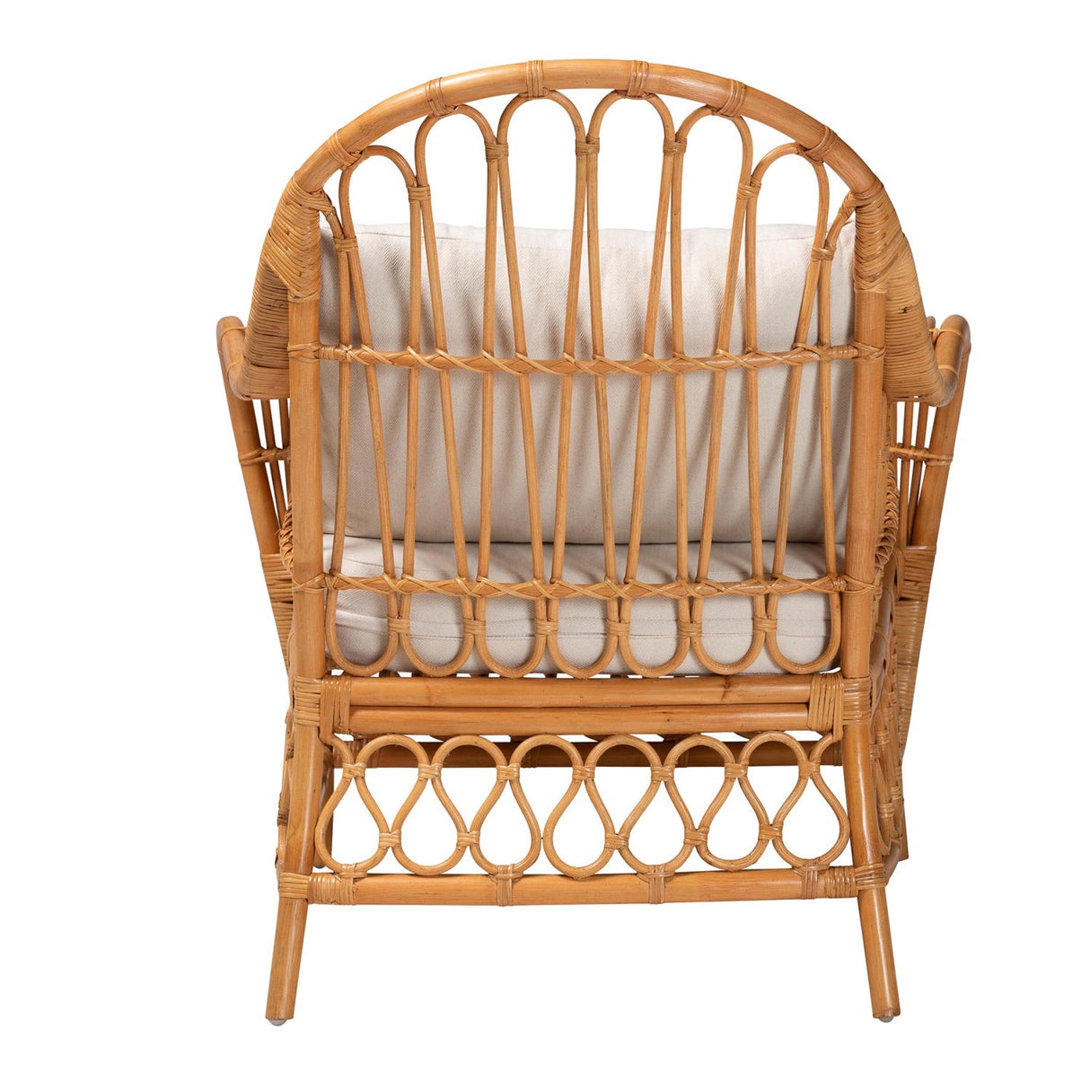   Modern European furniture - Bohemian Rattan Padded Lounge Chair - www.oroa.com | Oroa.com