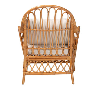   Modern European furniture - Bohemian Rattan Padded Lounge Chair - www.oroa.com | Oroa.com
