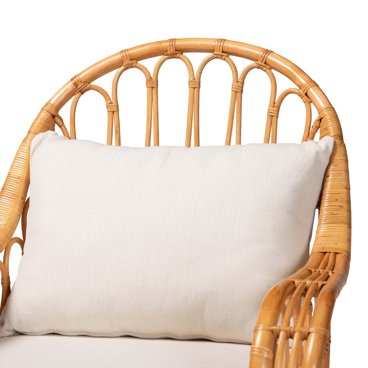   Modern European furniture - Bohemian Rattan Padded Lounge Chair - www.oroa.com | Oroa.com