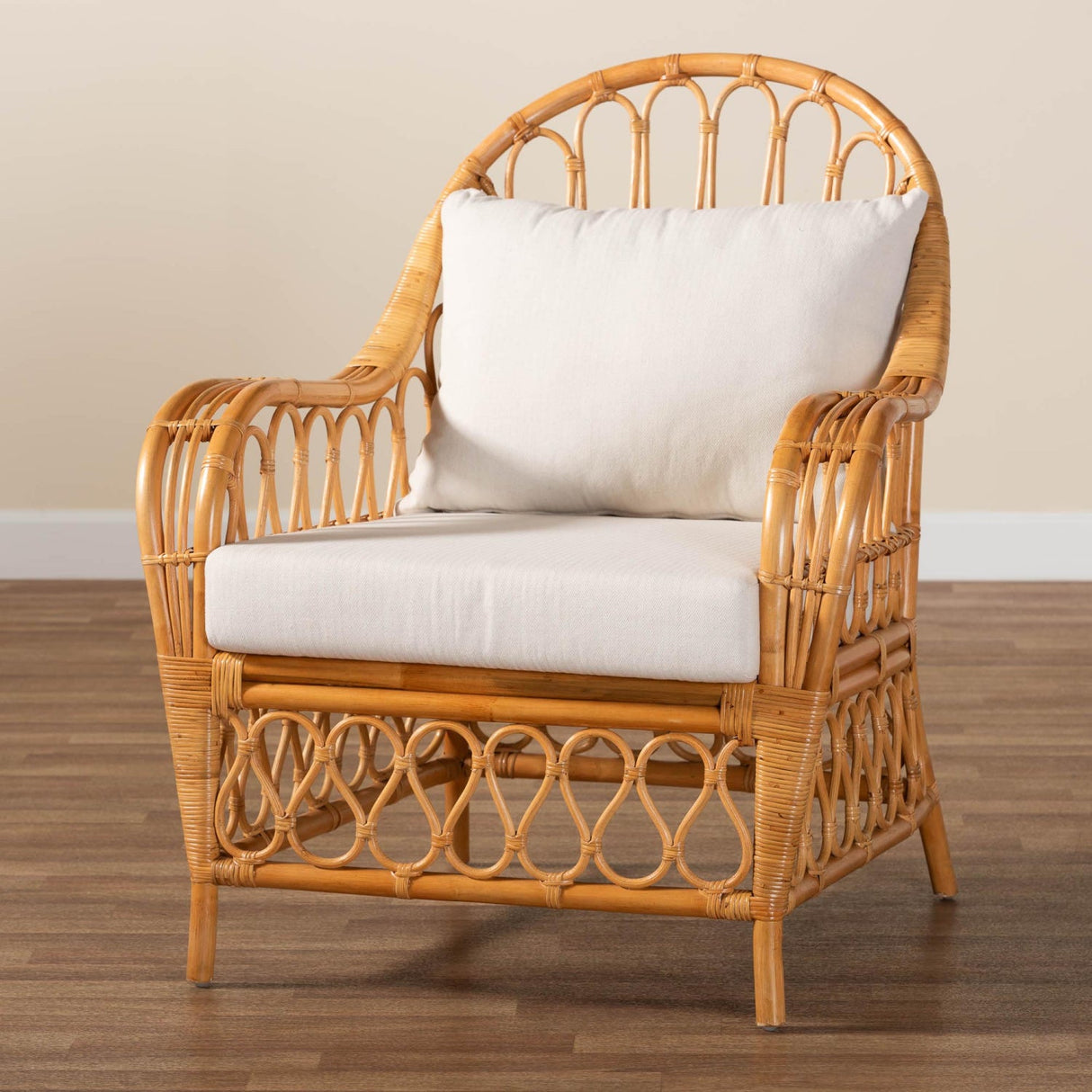   Modern European furniture - Bohemian Rattan Padded Lounge Chair - www.oroa.com | Oroa.com