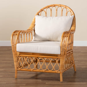   Modern European furniture - Bohemian Rattan Padded Lounge Chair - www.oroa.com | Oroa.com