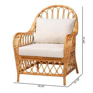   Modern European furniture - Bohemian Rattan Padded Lounge Chair - www.oroa.com | Oroa.com