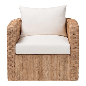   Modern European furniture - Woven Seagrass Curved Accent Chair - www.oroa.com | Oroa.com