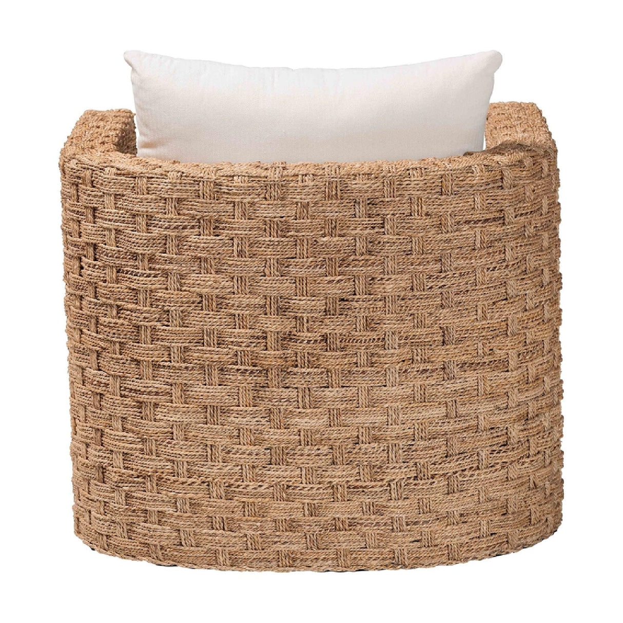   Woven Seagrass Curved Accent Chair | Oroa.com