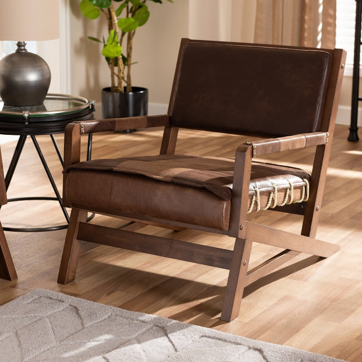   Modern European furniture - Brown Leather Inspired Lounge Chair - www.oroa.com | Oroa.com