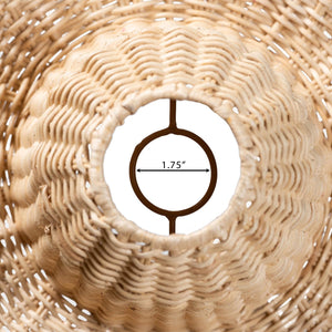   Modern European furniture - Scalloped Natural Rattan Pendant Lamp - www.oroa.com | Oroa.com