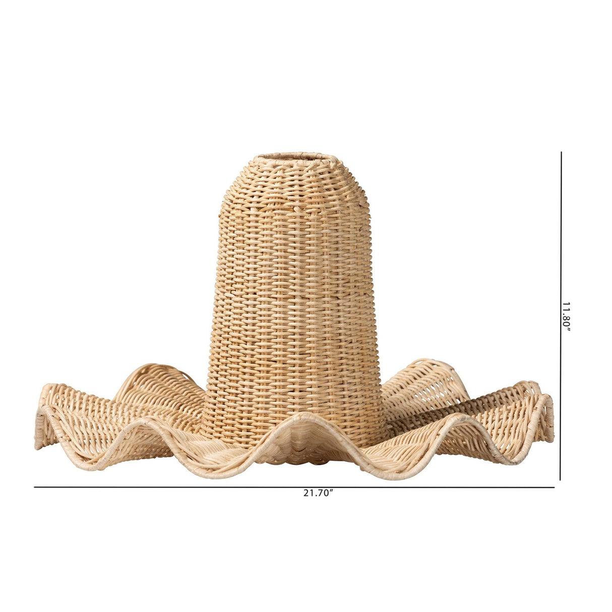   Modern European furniture - Scalloped Natural Rattan Pendant Lamp - www.oroa.com | Oroa.com