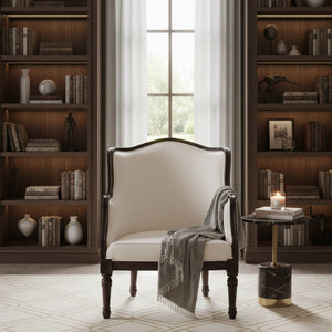   Modern European furniture - Beige Traditional French Accent Chair - www.oroa.com | Oroa.com