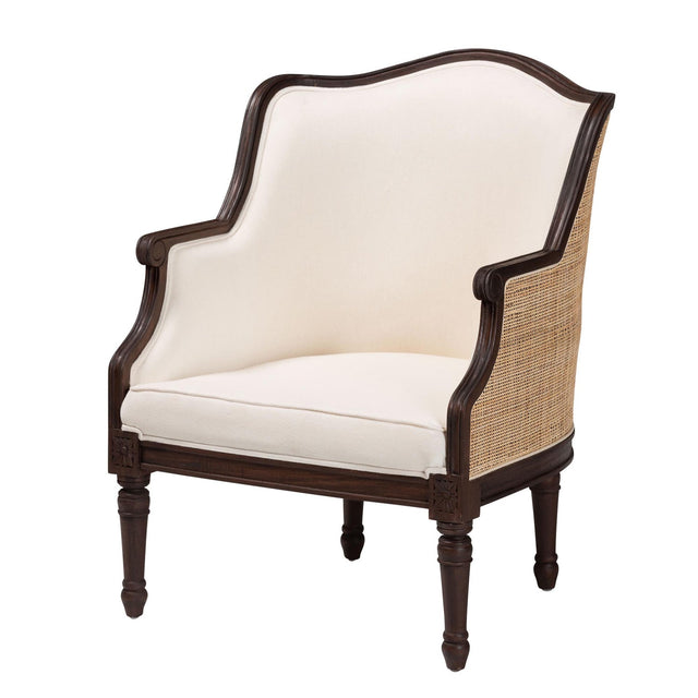 Modern European furniture - Beige Traditional French Accent Chair - www.oroa.com