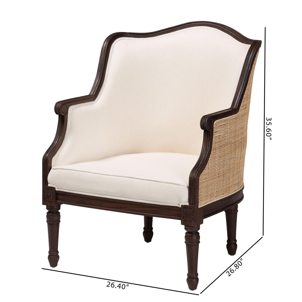   Modern European furniture - Beige Traditional French Accent Chair - www.oroa.com | Oroa.com