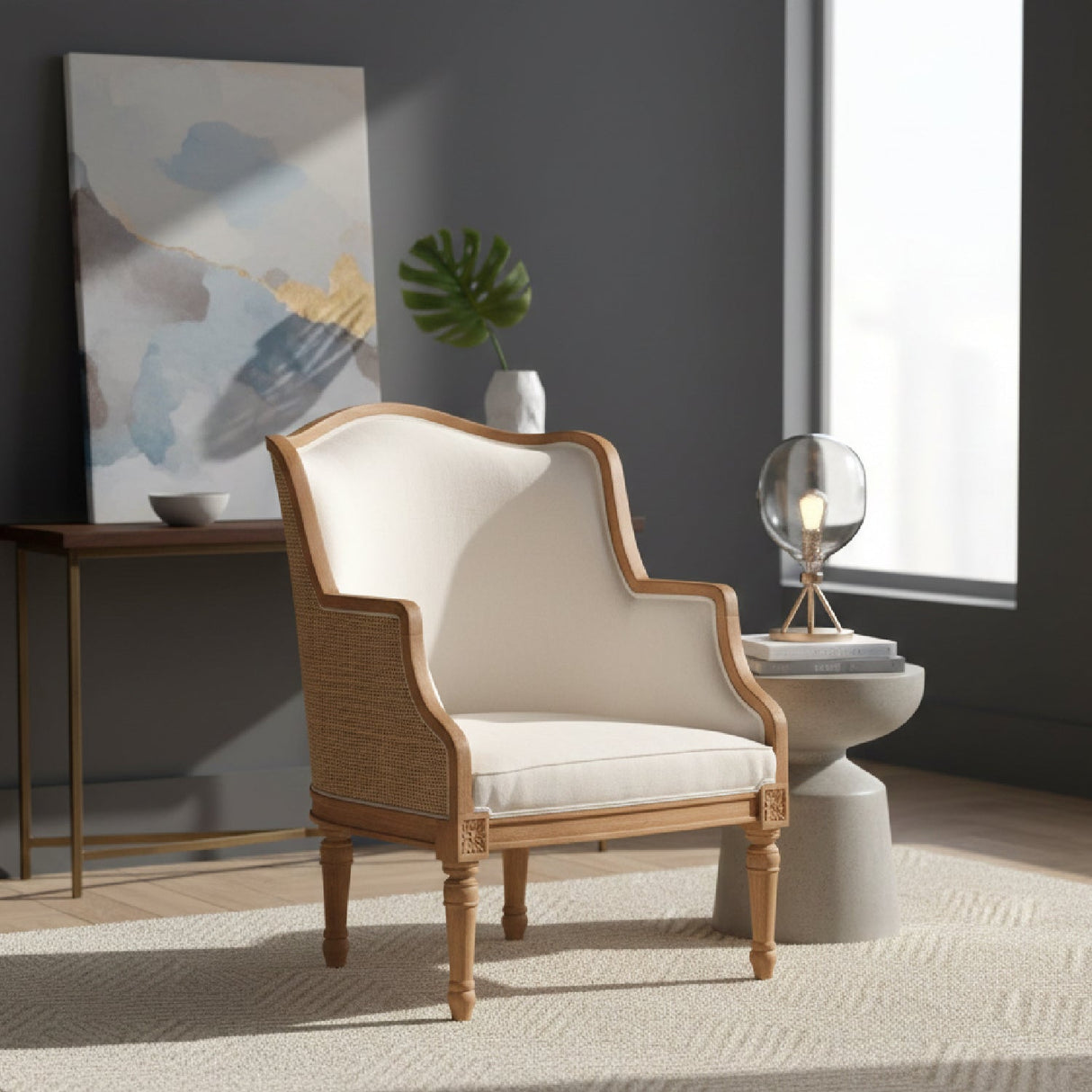   Modern European furniture - Woven Rattan French Accent Chair - www.oroa.com | Oroa.com