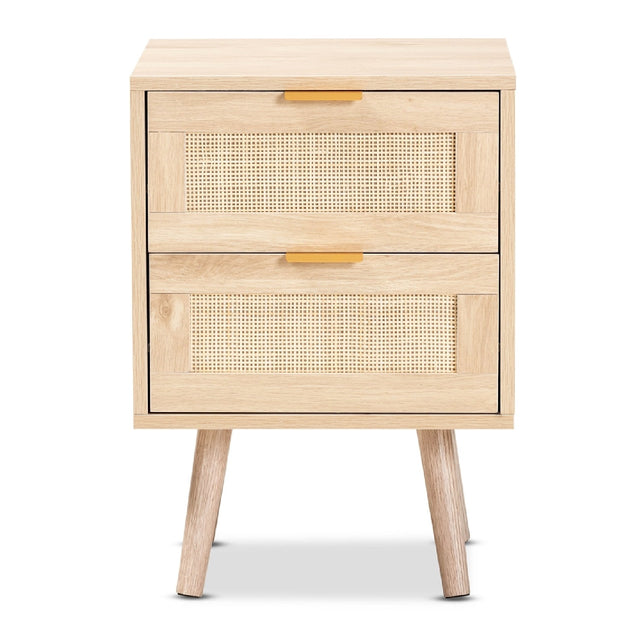 Modern European furniture - Oak 2 Drawer End Table - www.oroa.com
