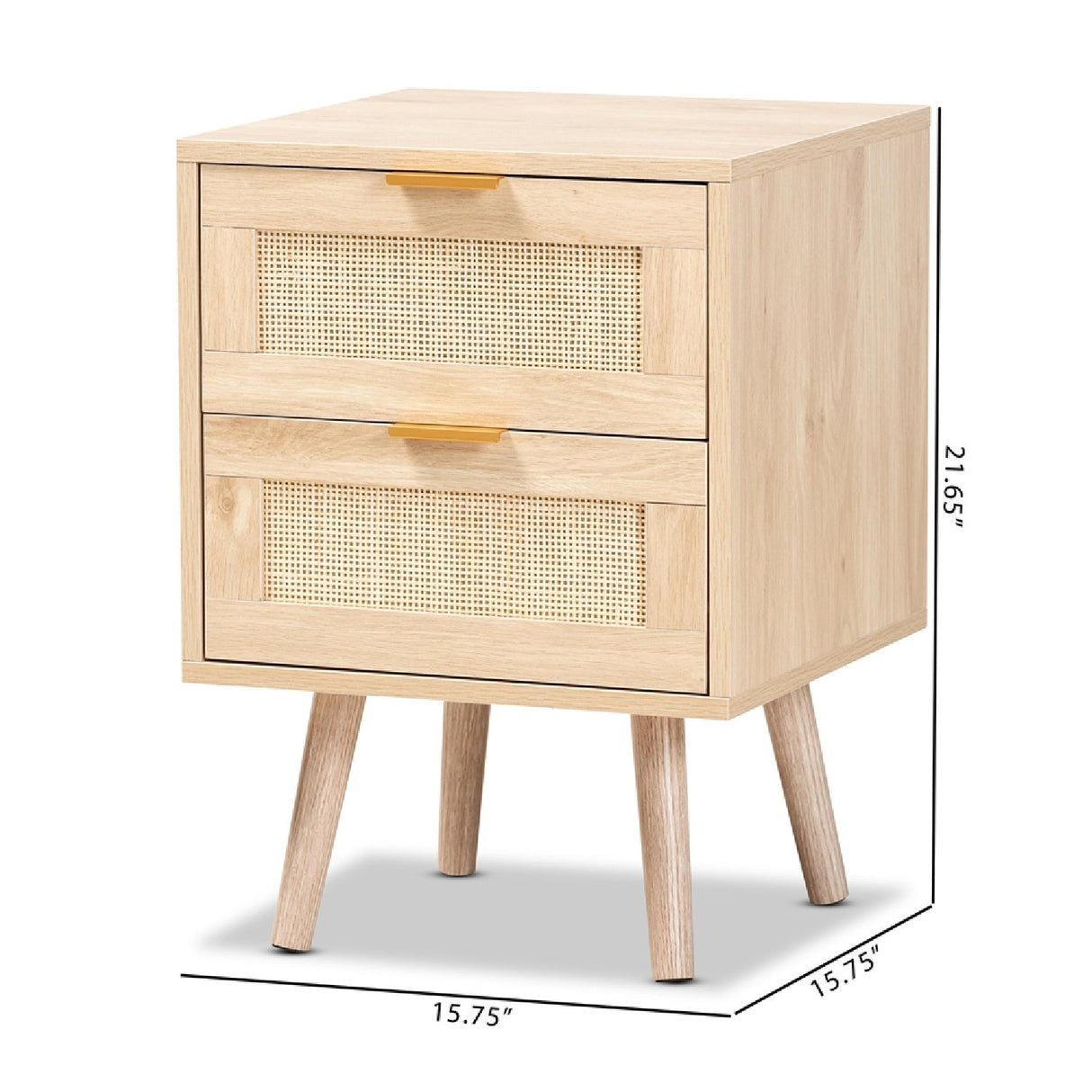   Modern European furniture - Oak 2 Drawer End Table - www.oroa.com | Oroa.com