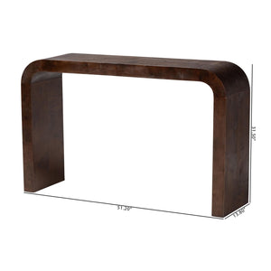   Modern European furniture - Burl Wood Waterfall Console Table - www.oroa.com | Oroa.com