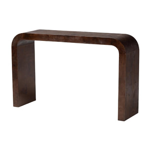   Modern European furniture - Burl Wood Waterfall Console Table - www.oroa.com | Oroa.com