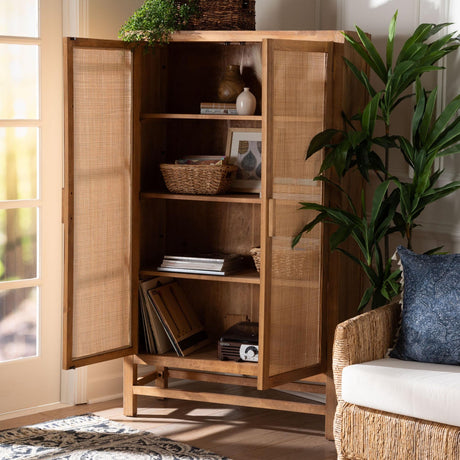   Modern European furniture - 2 Door Rattan Accent Cabinet - www.oroa.com | Oroa.com