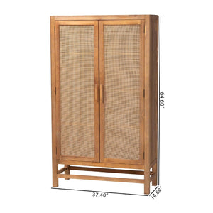   Modern European furniture - 2 Door Rattan Accent Cabinet - www.oroa.com | Oroa.com