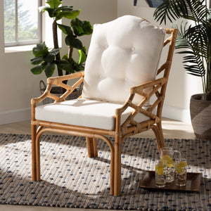   Modern European furniture - Natural Rattan Cushioned Accent Chair - www.oroa.com | Oroa.com