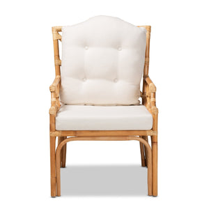   Modern European furniture - Natural Rattan Cushioned Accent Chair - www.oroa.com | Oroa.com