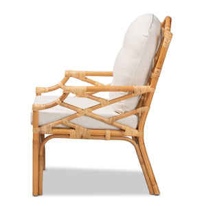   Modern European furniture - Natural Rattan Cushioned Accent Chair - www.oroa.com | Oroa.com