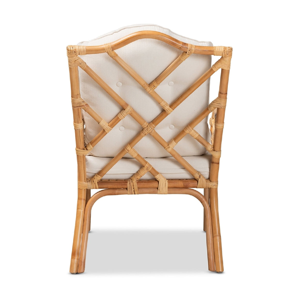   Modern European furniture - Natural Rattan Cushioned Accent Chair - www.oroa.com | Oroa.com