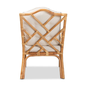   Modern European furniture - Natural Rattan Cushioned Accent Chair - www.oroa.com | Oroa.com