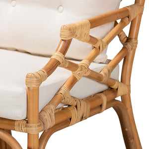   Modern European furniture - Natural Rattan Cushioned Accent Chair - www.oroa.com | Oroa.com