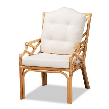   Modern European furniture - Natural Rattan Cushioned Accent Chair - www.oroa.com | Oroa.com