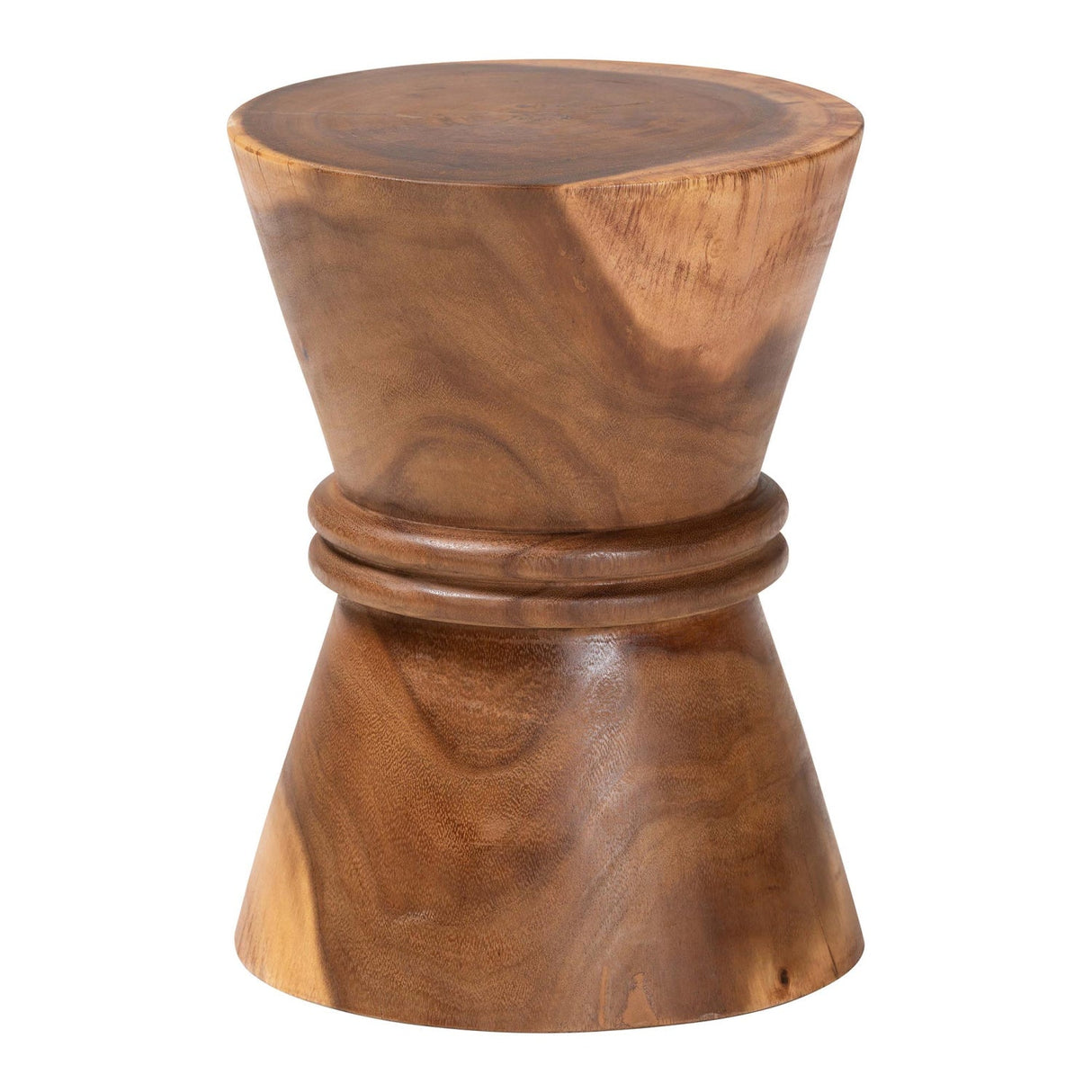   Modern European furniture - Suar Wood Hourglass Side Table - www.oroa.com | Oroa.com