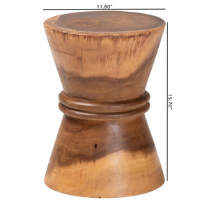   Modern European furniture - Suar Wood Hourglass Side Table - www.oroa.com | Oroa.com