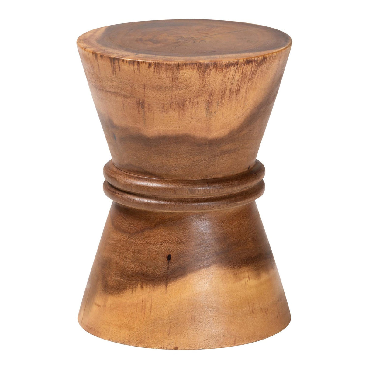   Modern European furniture - Suar Wood Hourglass Side Table - www.oroa.com | Oroa.com