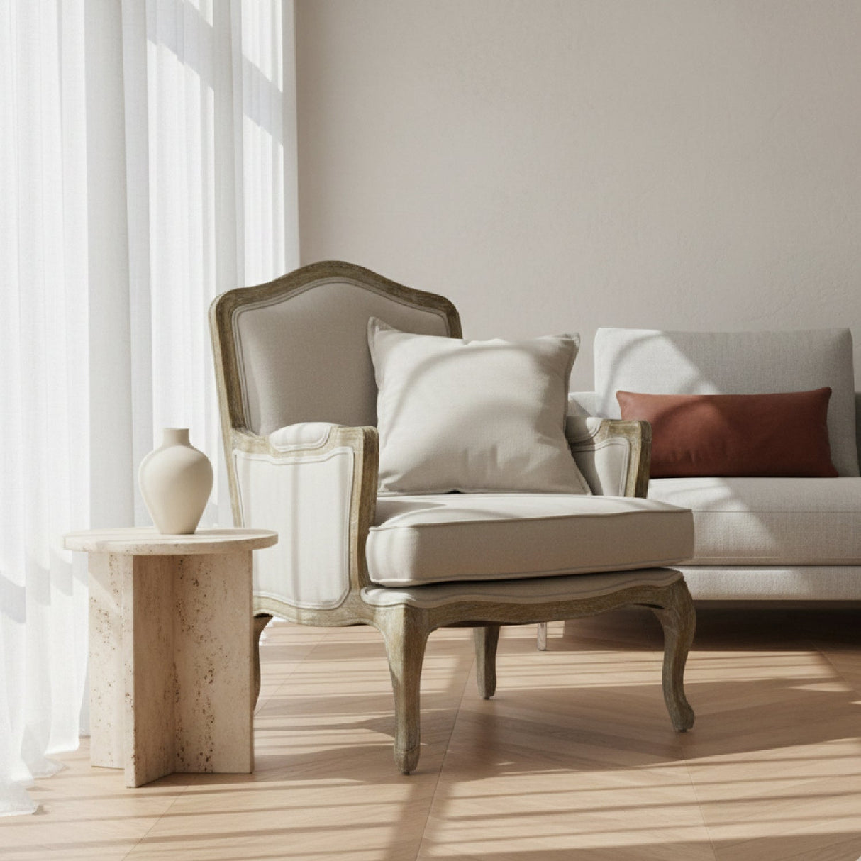   Modern European furniture - Antiqued French Style Accent Chair - www.oroa.com | Oroa.com
