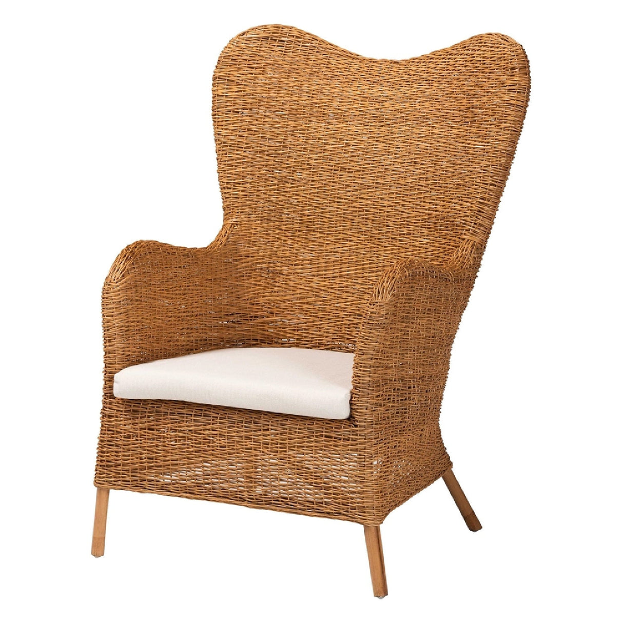   Modern European furniture - Tapered Back Rattan Accent Chair - www.oroa.com | Oroa.com