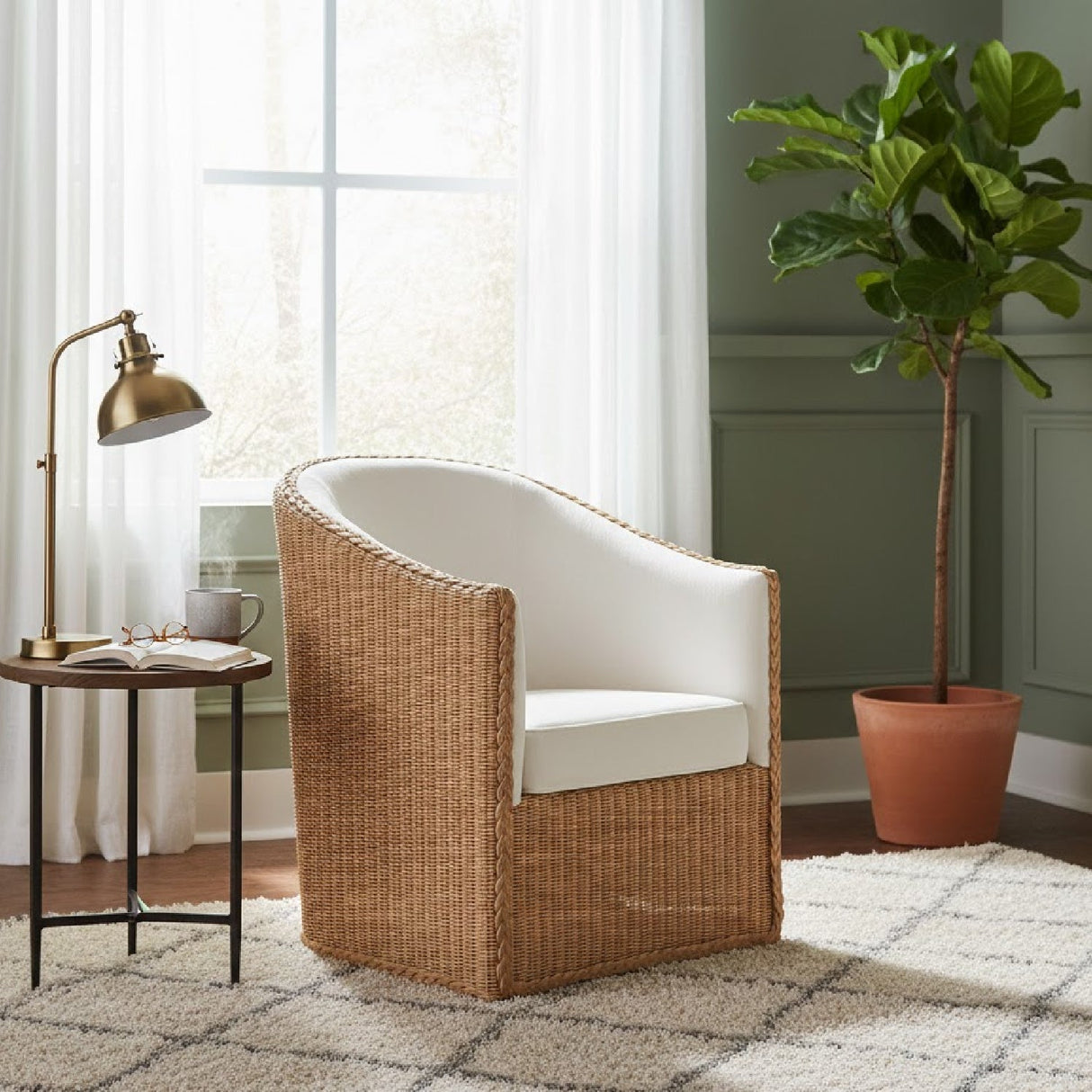   Modern European furniture - Padded Rattan Bohemian Lounge Chair - www.oroa.com | Oroa.com