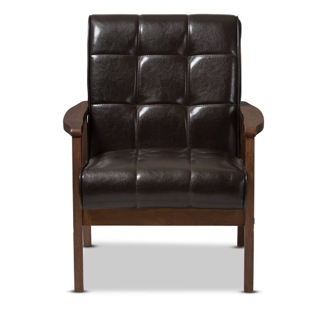   Modern European furniture - Brown Leather Inspired Club Chair  - www.oroa.com | Oroa.com