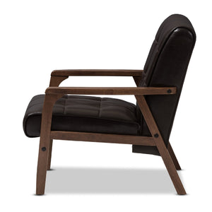   Modern European furniture - Brown Leather Inspired Club Chair  - www.oroa.com | Oroa.com